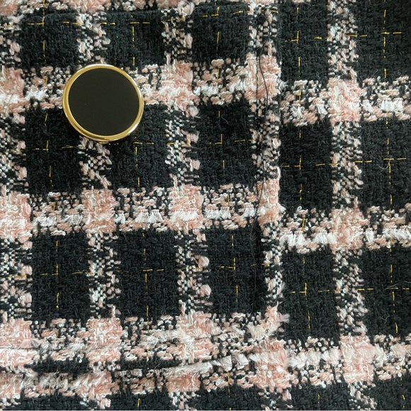 Maison d'Amelie Paris Plaid Tweed Pencil Skirt - Picture 3 of 4